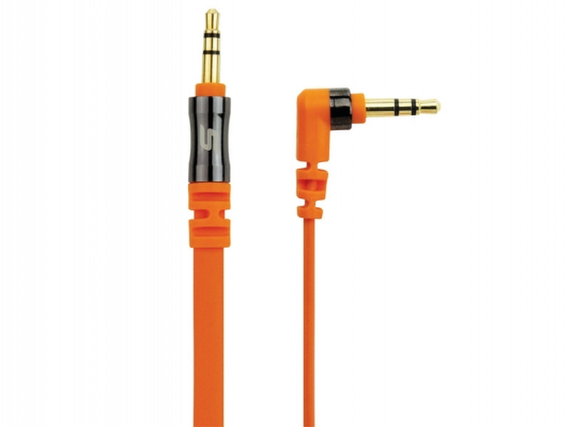 Scosche flatOUT 0.9m 3.5mm 3.5mm Orange mobile phone cable