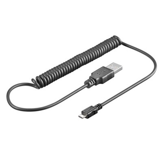 Wentronic 62334 1м USB-A micro-USB Черный дата-кабель мобильных телефонов