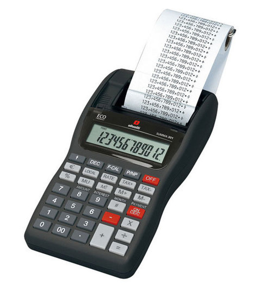 Olivetti Summa 301 Pocket Printing calculator Black