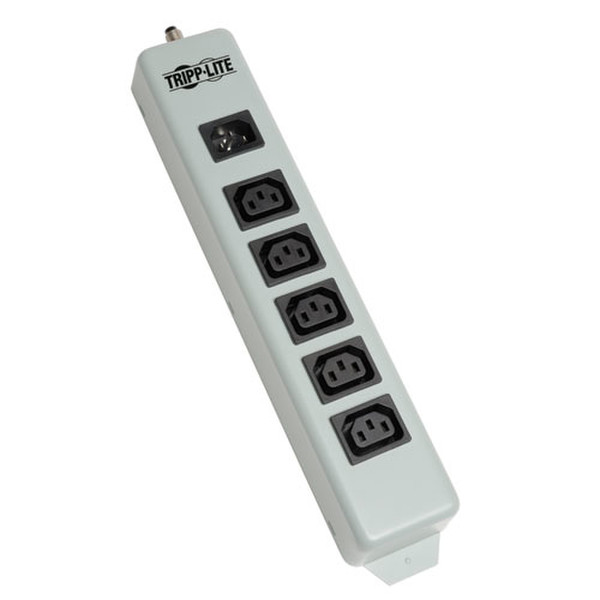 Tripp Lite 230V Power Strip with 5-C13 Outlets, C14 Inlet, Switchless Design outlet box