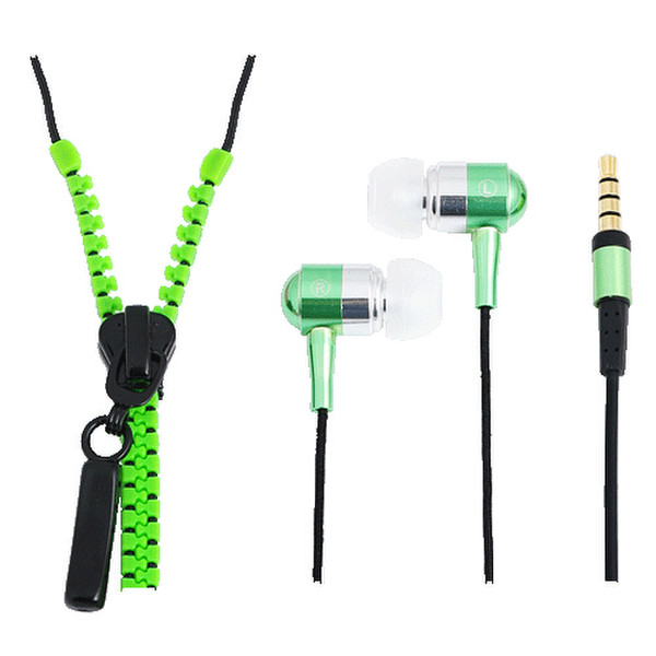 LogiLink HS0023 Intraaural In-ear Green headphone
