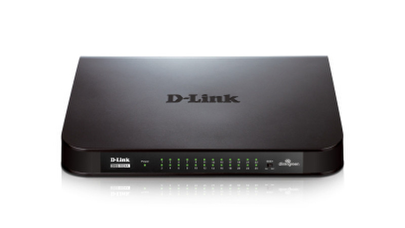 D-Link DGS-1024A Неуправляемый Черный сетевой коммутатор