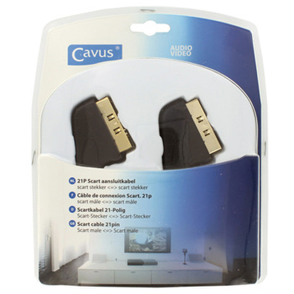 Cavus 2.5m SCART 2.5m SCART (21-pin) SCART (21-pin) Schwarz SCART-Kabel