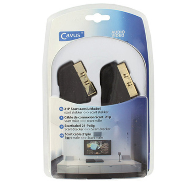 Cavus 1.5m SCART 1.5м SCART (21-pin) SCART (21-pin) Черный SCART кабель