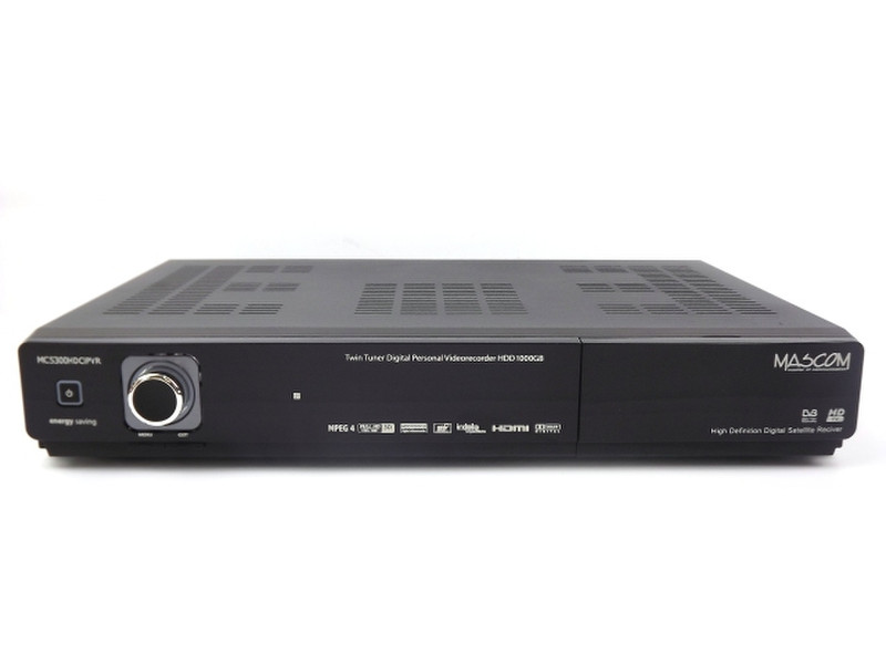 Mascom MC5300CR HDCI-PVR Satellite Full HD Black TV set-top box