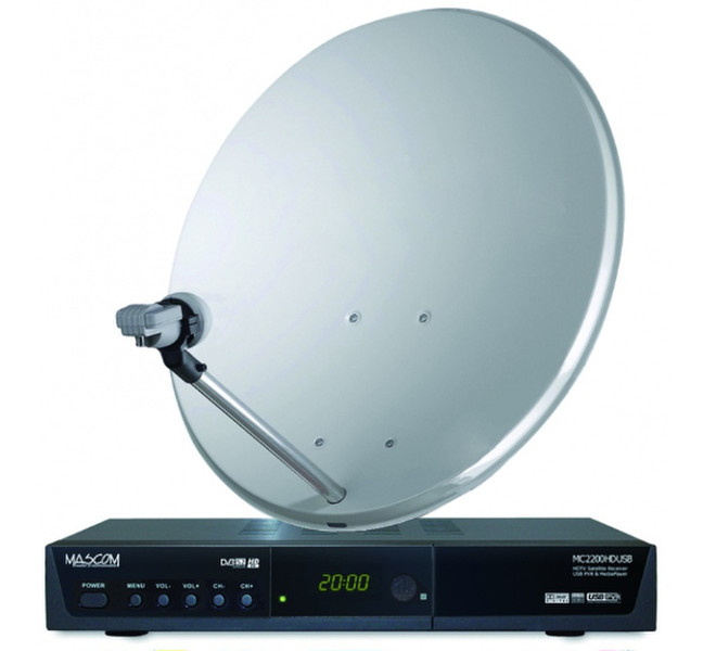 Mascom MC2200HD/80MBL Satellite Full HD Black TV set-top box