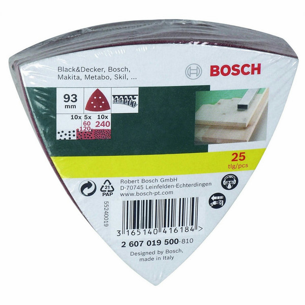 Bosch 2 607 019 500 25шт расходный материал/насадка для шлифовальных машин