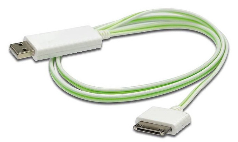 Digitus DB-600103-010-W 0.9м USB A Apple Dock Белый дата-кабель мобильных телефонов