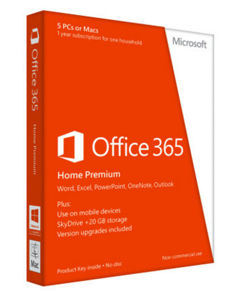 Microsoft Office 365 Home Premium, x32/64, 1y