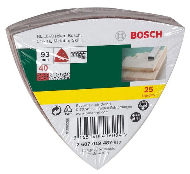 Bosch 2 607 019 487 25шт расходный материал/насадка для шлифовальных машин