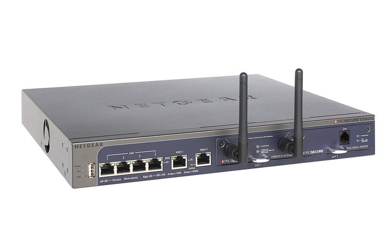 Netgear UTM25S VDSL/ADSL2+ 980Mbit/s hardware firewall