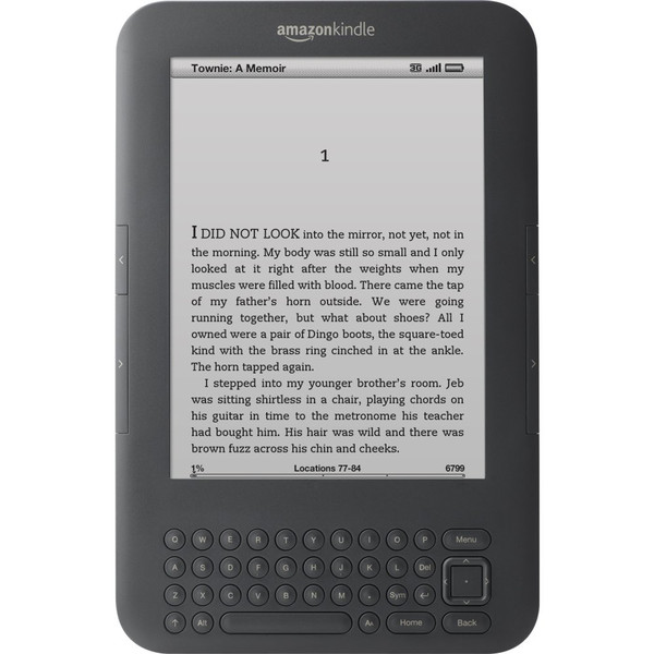 Amazon Kindle Keyboard 3G 6" 4GB Wi-Fi Graphite e-book reader
