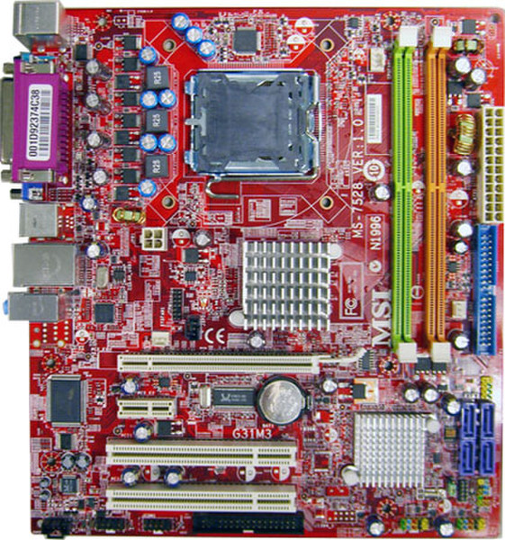 MSI G31M3 Socket T (LGA 775) Micro ATX motherboard