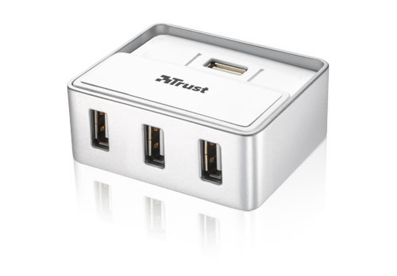 Trust 4 Port USB 2.0 Hub for Mac 480Мбит/с Белый хаб-разветвитель