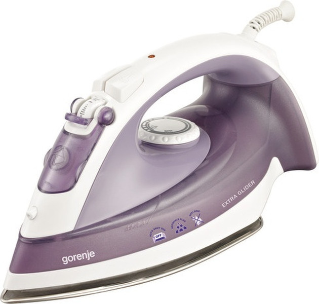 Gorenje SIT2000V Dry & Steam iron Stainless Steel soleplate 2000W Violet,White iron
