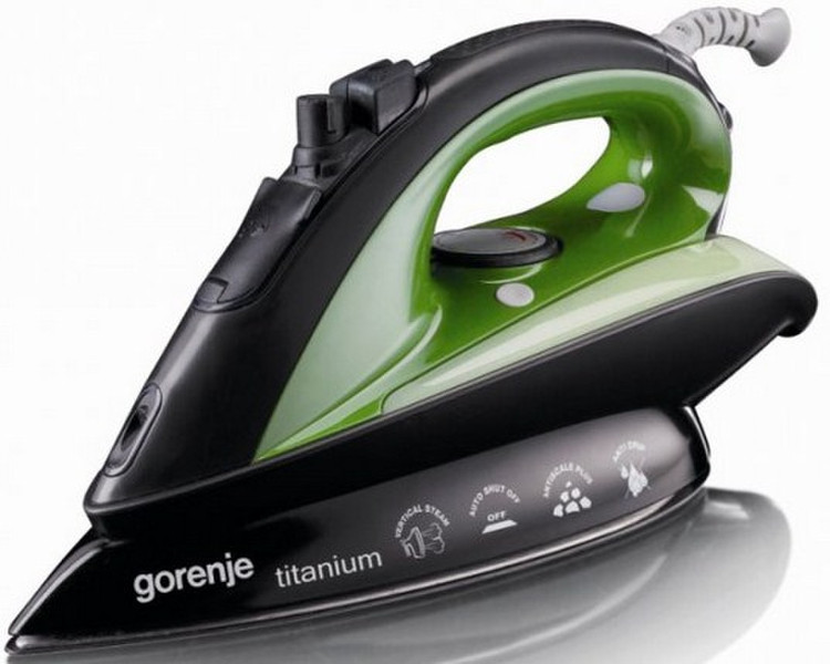 Gorenje SIE2400T Dry & Steam iron Titanium soleplate 2400W Grün Bügeleisen