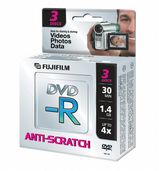 Fujifilm 3 x DVD-R 4x 1.4GB DVD-R 3pc(s)