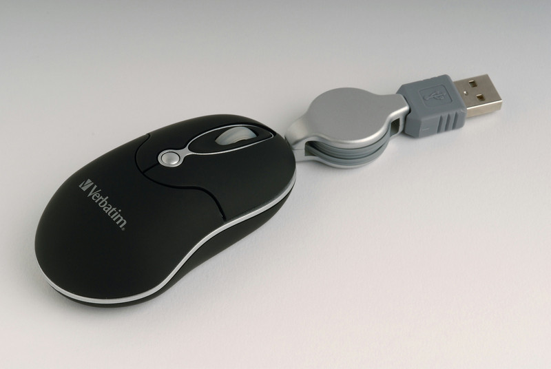 Verbatim Laser Mini Travel Mouse USB Лазерный 1600dpi Черный компьютерная мышь