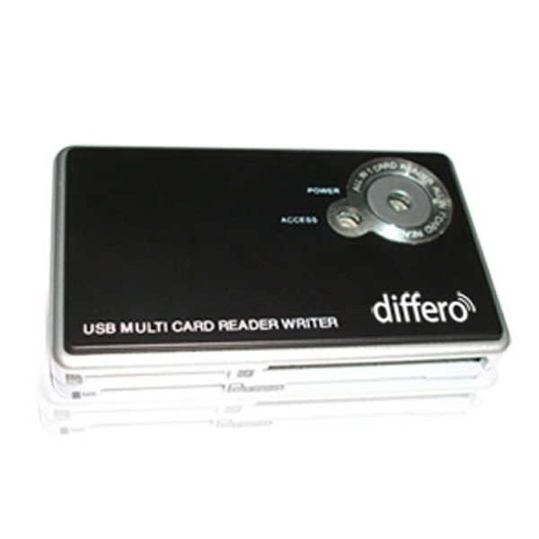 Differo Max-reader lector tarjetas 23 en 1 Black card reader