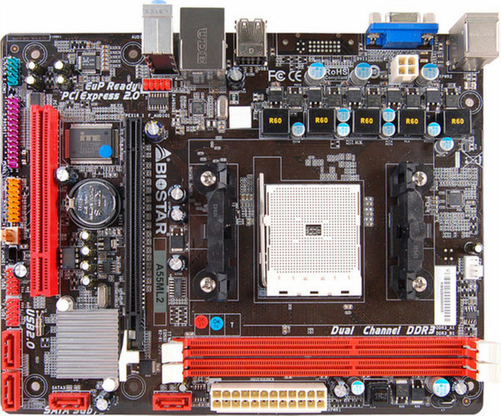 Biostar A55ML2 AMD A55 Socket FM2 Micro ATX motherboard