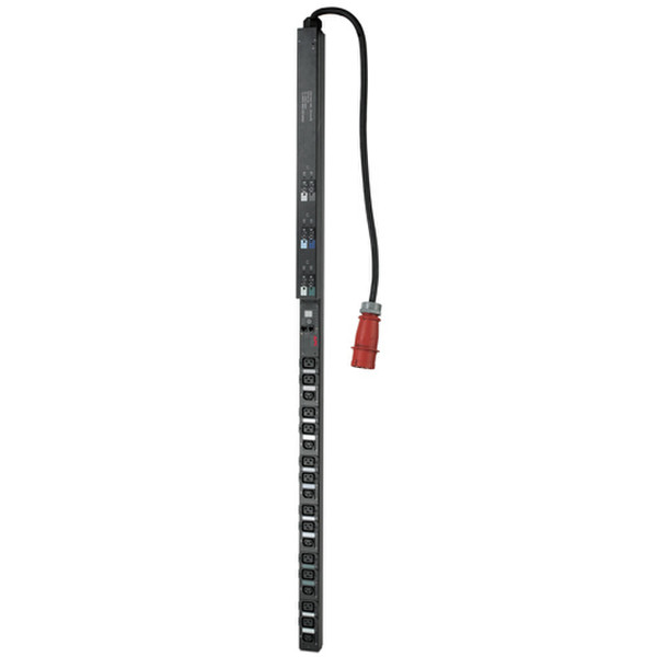 APC Rack PDU, Metered, Zero U, 22 KW, 230V, (12)C19 & (6)C13 Black power distribution unit (PDU)