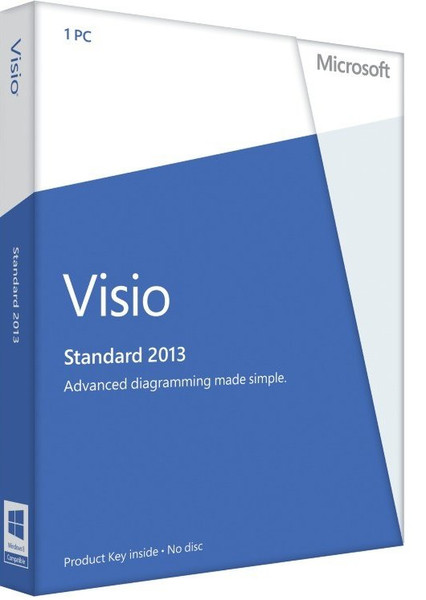 Microsoft Visio Standard 2013, x32/64, 1u, DEU