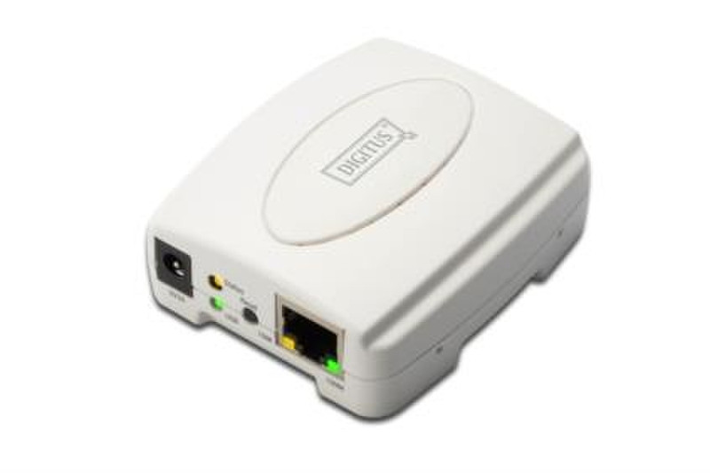 Digitus USB Print Server Ethernet-LAN Weiß Druckserver