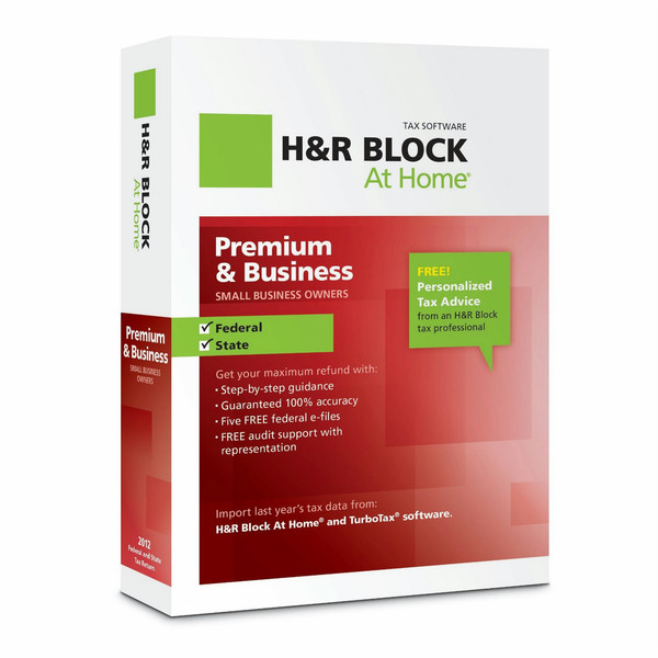 H&R Block At Home Premium & Business 2012