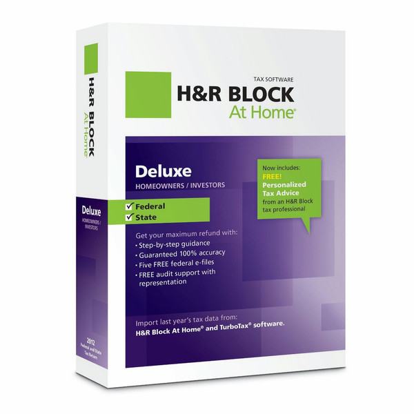 H&R Block At Home Deluxe + State 2012