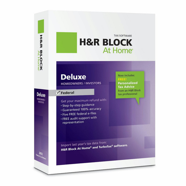 H&R Block At Home Deluxe 2012