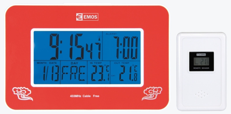Emos IB303TR Indoor/outdoor Electronic environment thermometer Orange