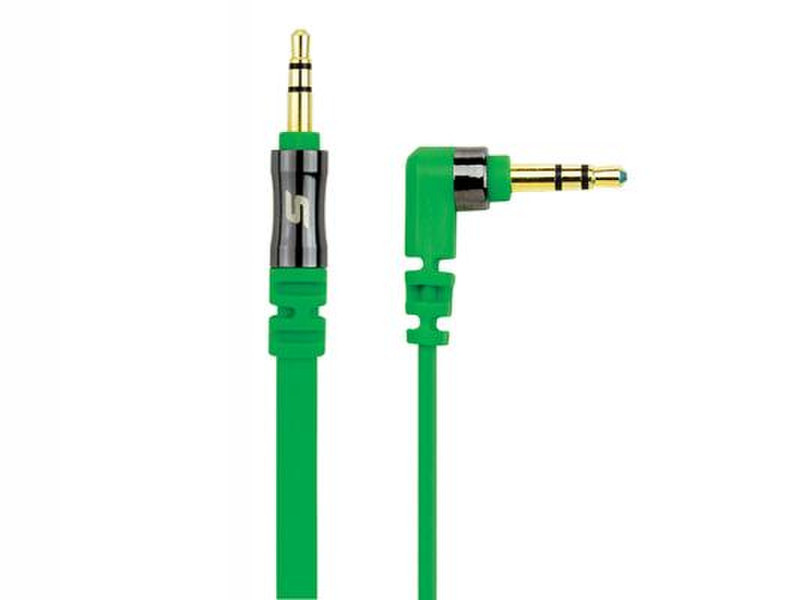 Scosche flatOUT 0.9м 3.5mm 3.5mm Зеленый дата-кабель мобильных телефонов