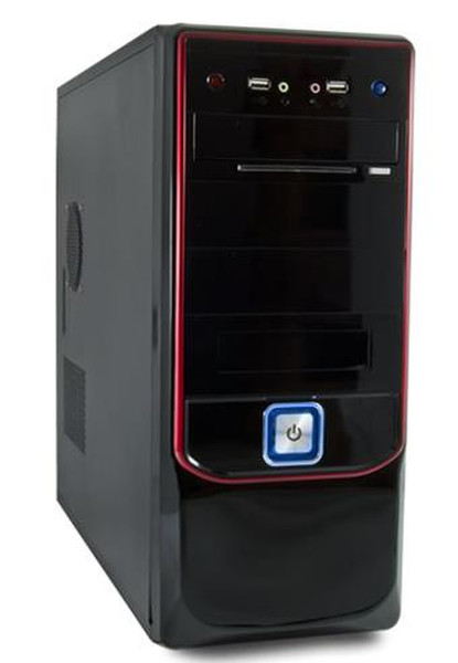 3GO 6300 Full-Tower 500W Schwarz, Rot Computer-Gehäuse