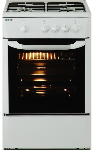 Beko CG41009D Freistehend Gas hob Weiß Küchenherd