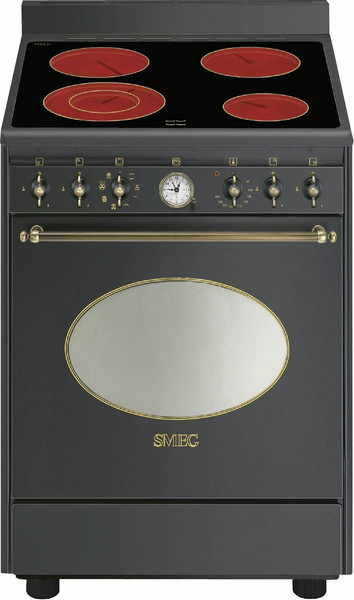 Smeg CO68CMA8 Отдельностоящий Induction hob A Антрацитовый кухонная плита