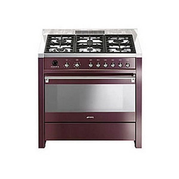 Smeg CS19RW-7 Отдельностоящий Gas hob A