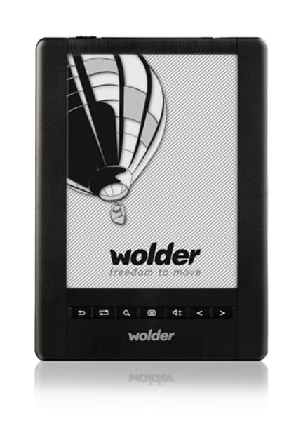 Wolder miBuk ESSENTIAL 6" Сенсорный экран 2ГБ Wi-Fi Черный электронная книга
