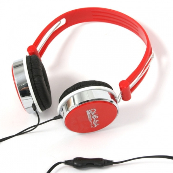 Omega FH0013R Binaural Kopfband, Nackenband Rot Mobiles Headset