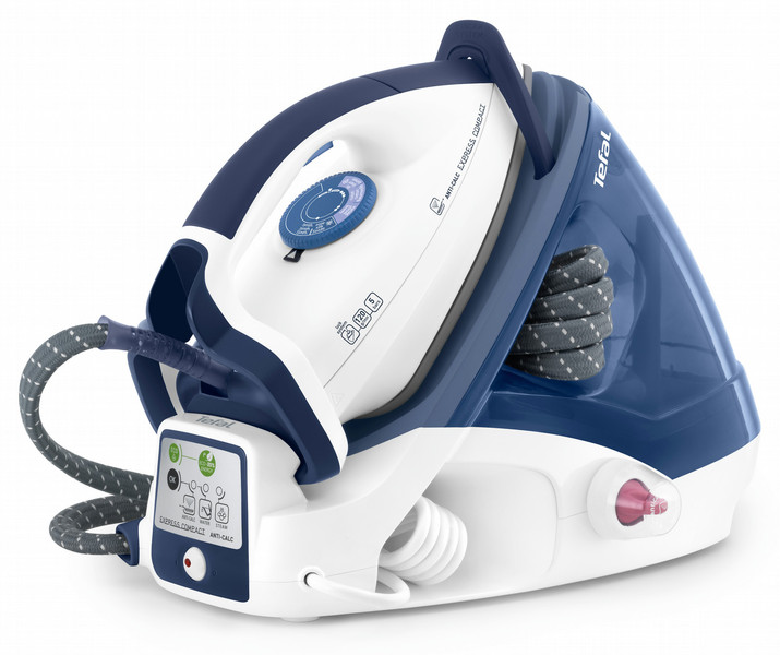 Tefal Express Compact GV7340 1.6L Ultragliss soleplate Blue,White steam ironing station