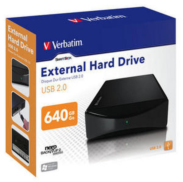 Verbatim 3.5'' External Hard Drive USB 2.0 640GB 2.0 640GB Schwarz Externe Festplatte