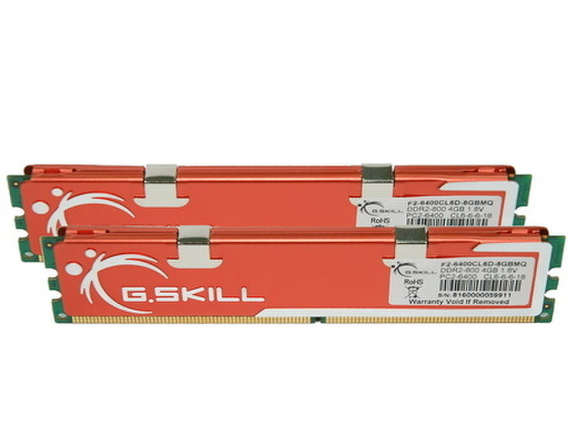 G.Skill 8GB (2x4096MB) DDR2 PC2 6400 CL6 8GB DDR2 800MHz memory module