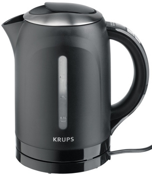 Krups BW410837 1.5л 2200Вт Черный, Нержавеющая сталь электрический чайник