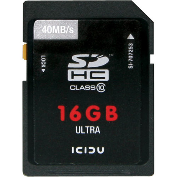 ICIDU Secure Digital Ultra 16GB 16ГБ SDHC Class 10 карта памяти
