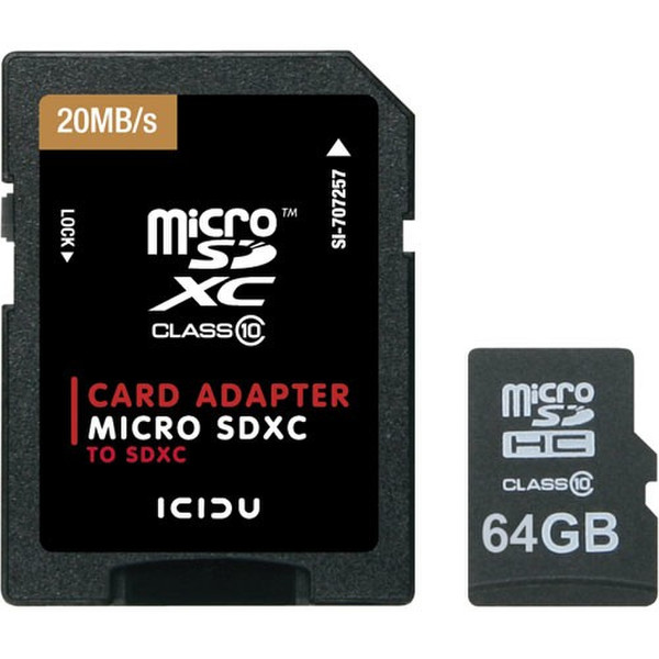 ICIDU 64 GB 64ГБ MicroSDXC Class 10 карта памяти
