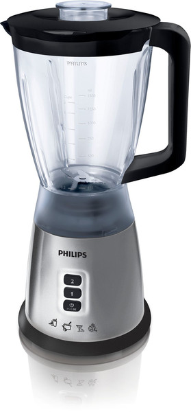 Philips Daily Collection HR2020/50 Стационарный 1.75л 400Вт Черный, Cеребряный блендер