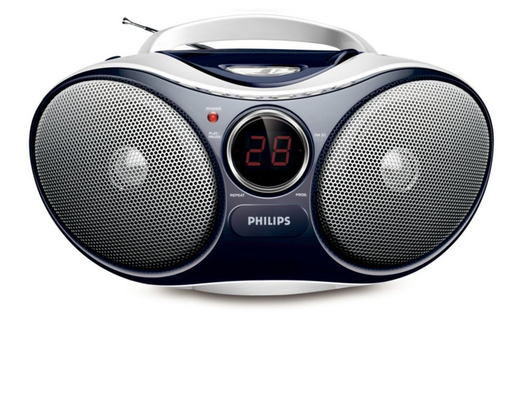 Philips AZ1024/05 Цифровой 2Вт Синий, Cеребряный CD радио