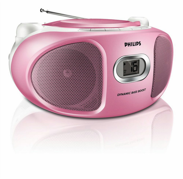 Philips AZ102C Аналоговый 2Вт Розовый CD радио