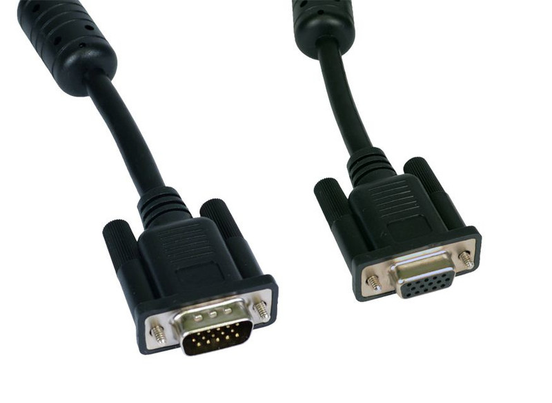 Cables Direct SVGA Extension 1m VGA (D-Sub) VGA (D-Sub) Schwarz VGA-Kabel