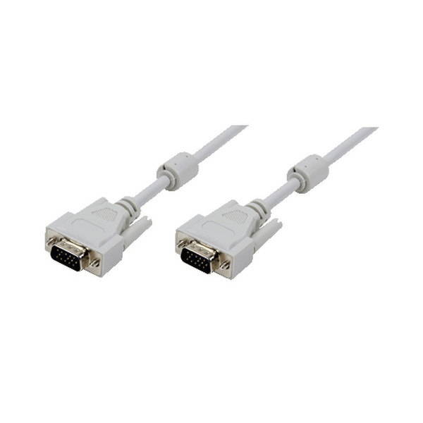 LogiLink D-Sub, 3 m 3m VGA (D-Sub) VGA (D-Sub) Grey