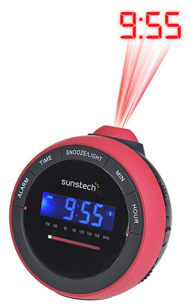 Sunstech FRAP1 Clock Black,Red